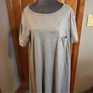Lularoe Carly Heathered grey 3X, high low dress